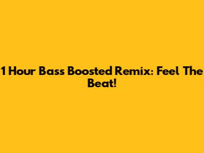 1 Hour Bass Boosted Remix: Feel The Beat!