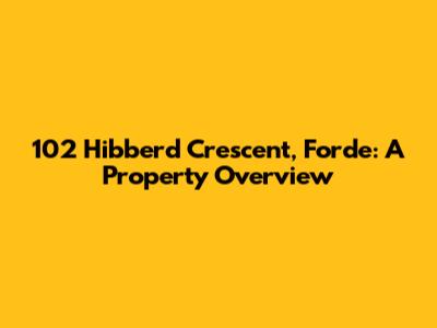 102 Hibberd Crescent, Forde: A Property Overview