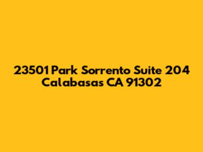 23501 Park Sorrento Suite 204 Calabasas CA 91302