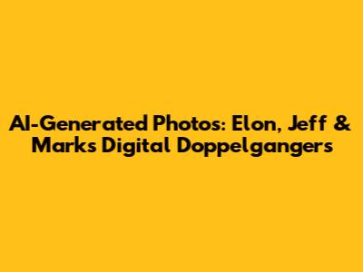 AI-Generated Photos: Elon, Jeff & Mark's Digital Doppelgangers
