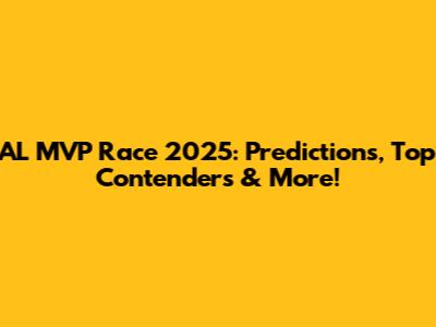 AL MVP Race 2025: Predictions, Top Contenders & More!