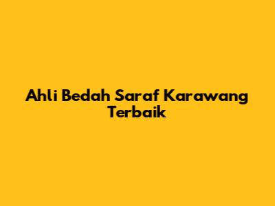 Ahli Bedah Saraf Karawang Terbaik