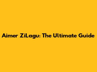Aimer ZiLagu: The Ultimate Guide