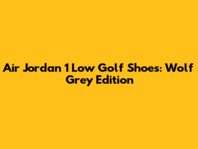 Air Jordan 1 Low Golf Shoes: Wolf Grey Edition