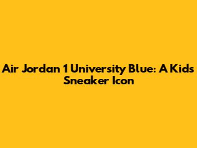 Air Jordan 1 University Blue: A Kid's Sneaker Icon