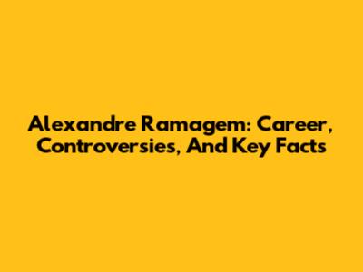 Alexandre Ramagem: Career, Controversies, And Key Facts