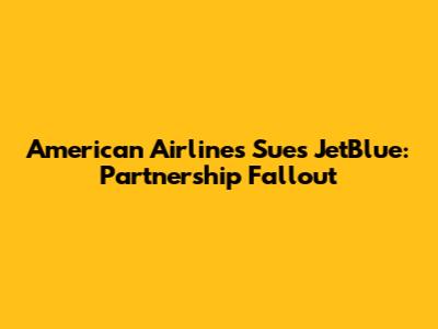 American Airlines Sues JetBlue: Partnership Fallout