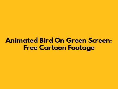 Animated Bird On Green Screen: Free Cartoon Footage