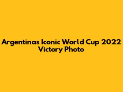Argentina's Iconic World Cup 2022 Victory Photo