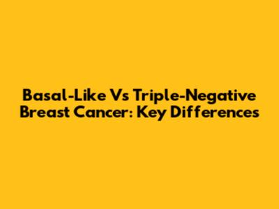 Basal-Like Vs Triple-Negative Breast Cancer: Key Differences