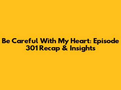 Be Careful With My Heart: Episode 301 Recap & Insights