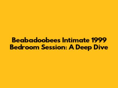 Beabadoobee's Intimate 1999 Bedroom Session: A Deep Dive