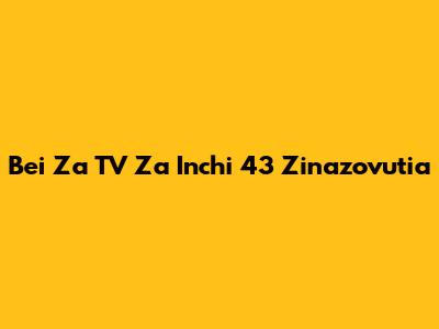 Bei Za TV Za Inchi 43 Zinazovutia