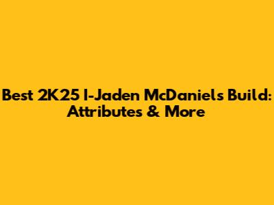 Best 2K25 I-Jaden McDaniels Build: Attributes & More