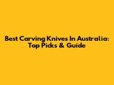 Best Carving Knives In Australia: Top Picks & Guide