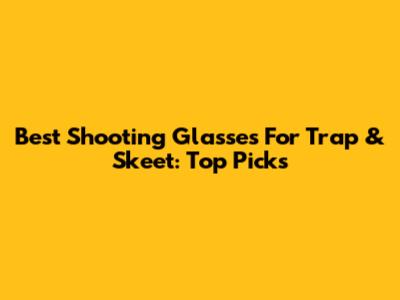 Best Shooting Glasses For Trap & Skeet: Top Picks