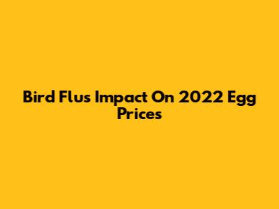 Bird Flu's Impact On 2022 Egg Prices
