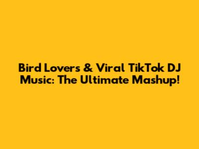 Bird Lovers & Viral TikTok DJ Music: The Ultimate Mashup!