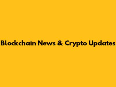 Blockchain News & Crypto Updates