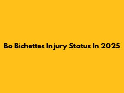 Bo Bichette's Injury Status In 2025