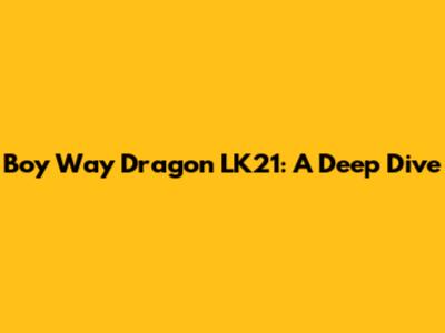 Boy Way Dragon LK21: A Deep Dive