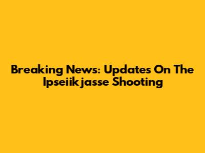 Breaking News: Updates On The Ipseiikjasse Shooting