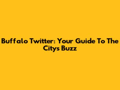 Buffalo Twitter: Your Guide To The City's Buzz