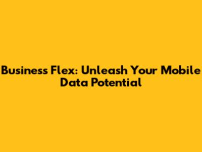 Business Flex: Unleash Your Mobile Data Potential
