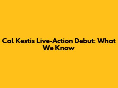 Cal Kestis' Live-Action Debut: What We Know
