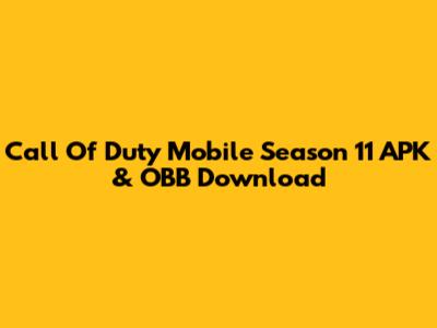 Call Of Duty Mobile Season 11 APK & OBB Download