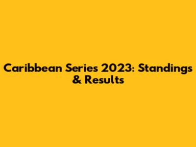 Caribbean Series 2023: Standings & Results