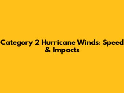 Category 2 Hurricane Winds: Speed & Impacts