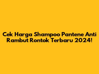 Cek Harga Shampoo Pantene Anti Rambut Rontok Terbaru 2024!