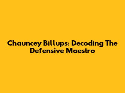 Chauncey Billups: Decoding The Defensive Maestro