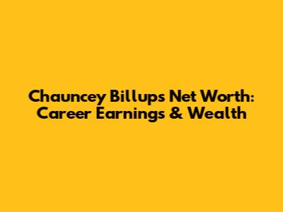 Chauncey Billups Net Worth: Career Earnings & Wealth