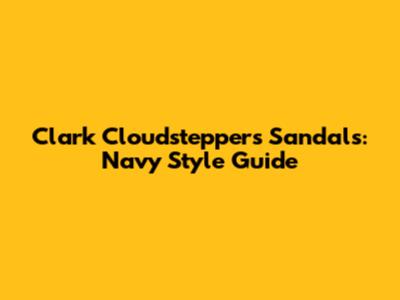 Clark Cloudsteppers Sandals: Navy Style Guide
