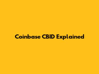Coinbase CBID Explained