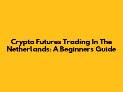 Crypto Futures Trading In The Netherlands: A Beginner's Guide