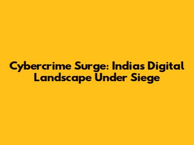 Cybercrime Surge: India's Digital Landscape Under Siege