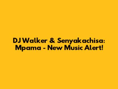 DJ Walker & Senyakachisa: Mpama - New Music Alert!