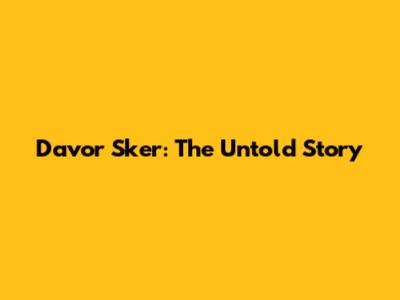 Davor Sker: The Untold Story