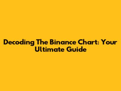 Decoding The Binance Chart: Your Ultimate Guide