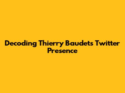 Decoding Thierry Baudet's Twitter Presence