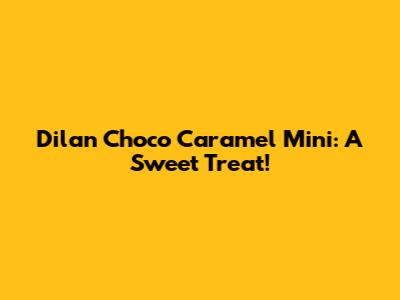 Dilan Choco Caramel Mini: A Sweet Treat!