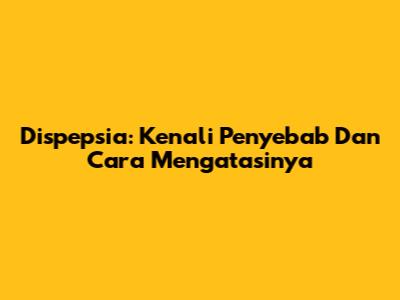 Dispepsia: Kenali Penyebab Dan Cara Mengatasinya