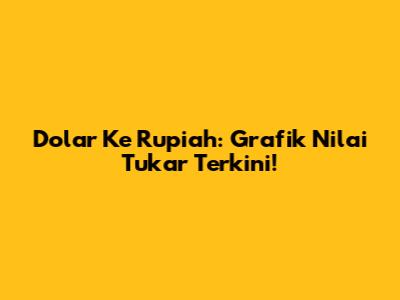 Dolar Ke Rupiah: Grafik Nilai Tukar Terkini!
