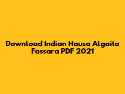 Download Indian Hausa Algaita Fassara PDF 2021
