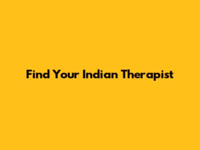 Find Your Indian Therapist