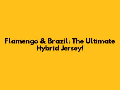 Flamengo & Brazil: The Ultimate Hybrid Jersey!