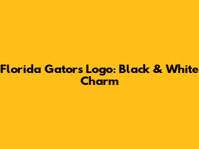 Florida Gators Logo: Black & White Charm